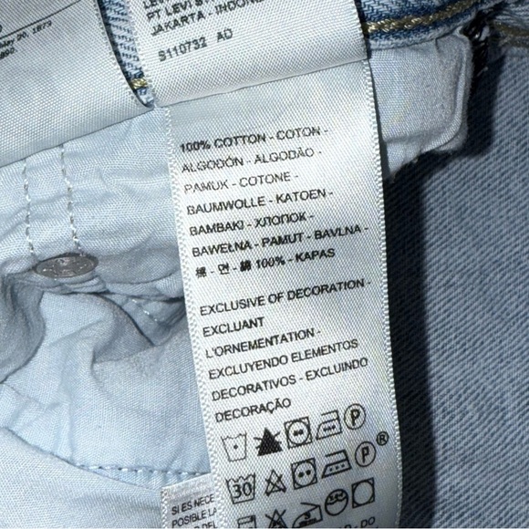 Levi's 90s Low pro Baggy straight denim jeans 26 Mid Rise vintage - Picture 6 of 10